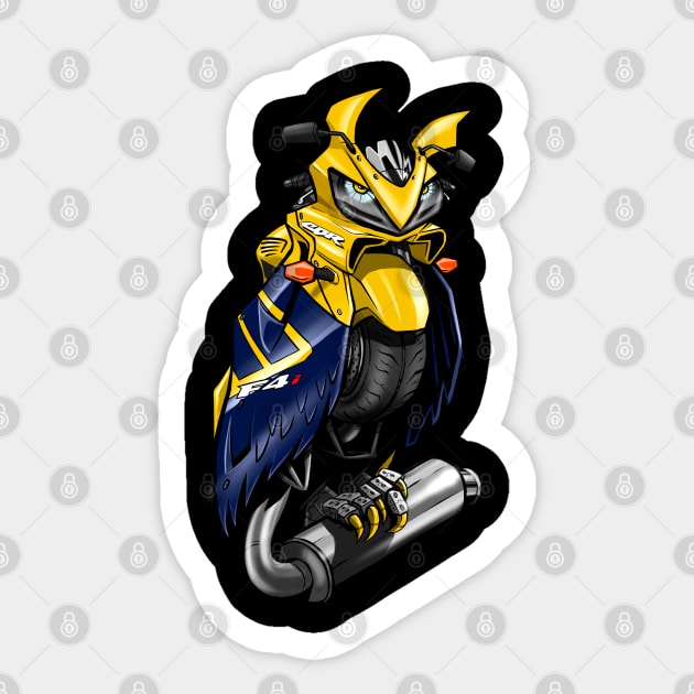 Honda CBR F4i Owl Sticker by MOTORIND